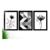 Kit 3 Quadros Decorativo C/ Moldura