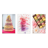 Kit 3 Quadros Decorativos Macarrons Doces