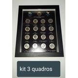 Kit 3 Quadros Porta Moedas Olímpicas Rio 2016 Pronta Entrega