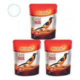 Kit 3 Ração Gold Mix Corrupião Reino Das Aves 500g