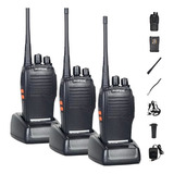 Kit 3 Radios Comunicador Walk Talk 16 Ch 12km Baofeng 777s