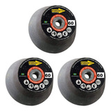 Kit 3 Rebolos Copo Cônico 4 Polegadas #36#80#120 Marmoraria