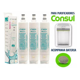 Kit 3 Refil Vela Filtro Água Consul Cpc31, Cpc31ab, Cpc31af Cor Cinza