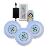 Kit 3 Refletor Led 9w Rgb