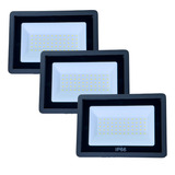Kit 3 Refletor Led Holofote 400w Bivolt Prova D'água
