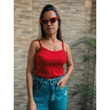 Kit 3 Regata Alcinha Malha Canelada Blusinha Atacado Básica 