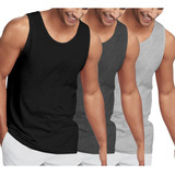 Kit 3 Regata Masculina Básica Verão Praia Esporte Corrida