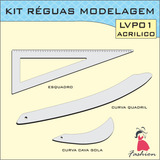 Kit 3 Réguas Modelagem Acrílico Patchwork