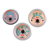 Kit 3 Relogios P Oleo Temp Agua P Combu 52mm Auto Gauge Silv