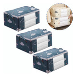 Kit 3 Saco De Armazenamento Organizador Dobravel Com Zíper 