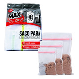 Kit 3 Sacos De Proteção P M G Para Lavar Roupa Delicada 