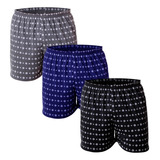 Kit 3 Samba Canção Bermuda De Dormir Liganete Confortável