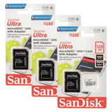 Kit 3 Sandisk 128gb Micro Sdxc