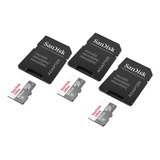Kit 3 Sandisk Ultra Microsd 64gb