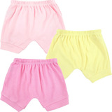 Kit 3 Short Bebê Tapa Fralda Roupas Enxoval Menino Menina