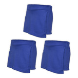 Kit 3 Short Saia Juvenil Helanca