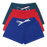 Kit 3 Shorts Feminino Plus Size