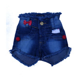 Kit 3 Shorts Jeans Feminino Infantil