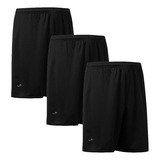 Kit 3 Shorts Masculino Plus Size Elite Futebol Academia
