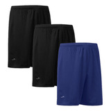 Kit 3 Shorts Masculino Plus Size Elite Futebol Esportivo