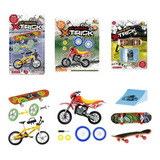 Kit 3 Skate De Dedo Bicicleta E Moto Brinquedo Acessórios
