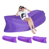 Kit 3 Sofa Inflavel Puff Camping Boia Impermeável Portatil