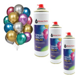 Kit 3 Spray Brilha Balo Renovar Bexiga Buffet Festa 300 Ml