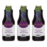 Kit 3 Suco De Uva Bordô Integral Orgânico Uva Só 1 L