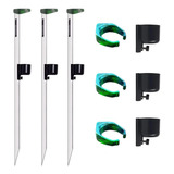 Kit 3 Suporte De Vara Completo - Calão Pesca De Praia 1.20mt