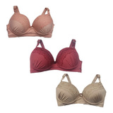 Kit 3 Sutian Plus Size Renda Luxo Conforto Reforçado Up