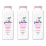 Kit 3 Talco Johnson & Johnson Baby Dermo Protetor 100g