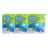 Kit 3 Tapetes Higiênico Baby Pads Premium - Total 150 Unds.