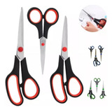 Kit 3 Tesouras Afiadas Para Trabalho E Costura Profissional