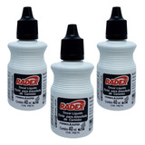 Kit 3 Tintas Para Almofada De Carimbo Preta 40ml Radex