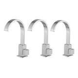 Kit 3 Torneiras Bica Móvel Quadrit Slim Bancada 6166