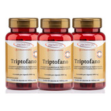 Kit 3 Triptofano 500mg C/ Magnésio Qualidade Sono E Humor Sabor Sem Sabor