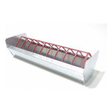 Kit 3 Un Comedouro Calha Pintinho Aves Galvanizado 30cm