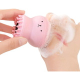 Kit 3 Unidade Esponja Facial Silicone Formato Polvo Durável