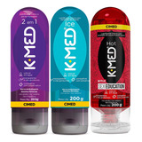 Kit 3 Unidades - Lubrificante K-med 200g Ice + Hot + 2 Em 1