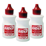 Kit 3 Unidades Tinta Para Almofada De Carimbo Vermelho 40ml