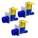 Kit 3 Válvula Solenoide Simples Entrada Água C/ Suporte 127v