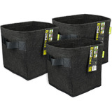 Kit 3 Vasos Feltro 20 L - Reforçado P/ Grow Cultivo Indoor