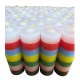 Kit 3 Velas Votivas De 7 Dias Parafina Pura - Várias Cores Cor Sete Linhas