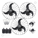 Kit 3 Ventilador Parede Osc 3 Pás Goar 60cm Grade Aço Bivolt