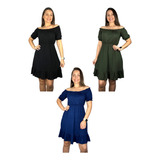 Kit 3 Vestidos Ciganinha Viscolycra Premium Amamentação