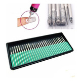 Kit 30 Brocas Para Lixadeira De Unhas Acrigel, Fibra Gel 110v/220v
