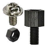 Kit 30 Espaçador Nylon C/parafuso/porca P/gabinete/placa Mãe