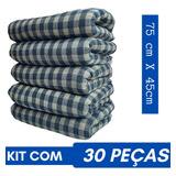 Kit 30 Pano De Chão Xadrez Grande Saco Duplo Algodão Revenda
