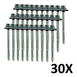Kit 30 Parafuso Para Telha Com Arruelas 5/16''x180 Mm