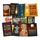 Kit 30 Placas Quadro Decorativas Cerveja